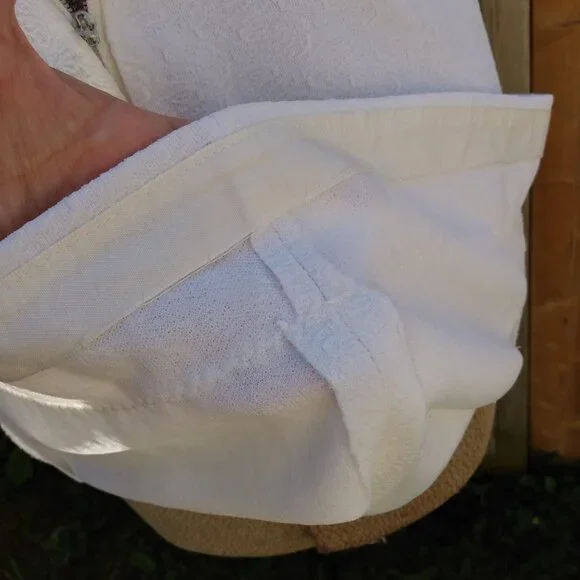 Vintage 60s Dress White Sleeveless Summer 35" Bust 32" Waist Mod GoGo Retro - Picture 12 of 12